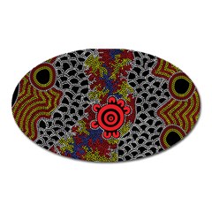 Aboriginal Art - Campsite Oval Magnet by hogartharts