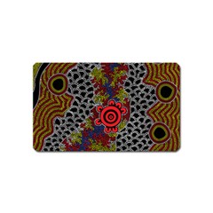 Aboriginal Art - Campsite Magnet (name Card) by hogartharts