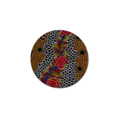 Aboriginal Art - Campsite Golf Ball Marker by hogartharts