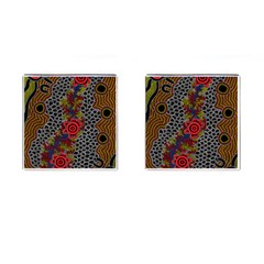 Aboriginal Art - Campsite Cufflinks (square) by hogartharts