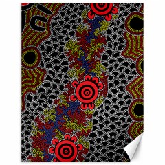 Aboriginal Art - Campsite Canvas 12  X 16   by hogartharts