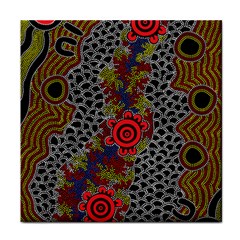 Aboriginal Art - Campsite Face Towel by hogartharts