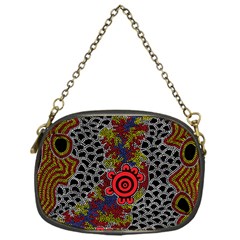 Aboriginal Art - Campsite Chain Purses (one Side)  by hogartharts