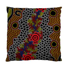 Aboriginal Art - Campsite Standard Cushion Case (one Side) by hogartharts