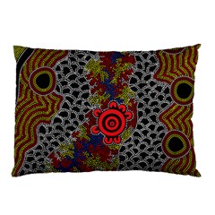 Aboriginal Art - Campsite Pillow Case by hogartharts