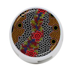 Aboriginal Art - Campsite 4-port Usb Hub (one Side) by hogartharts