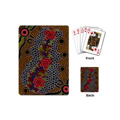 Aboriginal Art - Campsite Playing Cards (mini)  by hogartharts