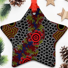 Aboriginal Art - Waterholes Ornament (star)