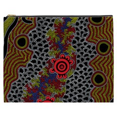 Aboriginal Art - Campsite Cosmetic Bag (xxxl)  by hogartharts