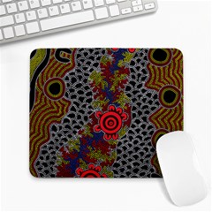 Aboriginal Art - Waterholes Large Mousepads by hogartharts