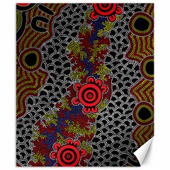 Aboriginal Art - Waterholes Canvas 8  X 10  by hogartharts