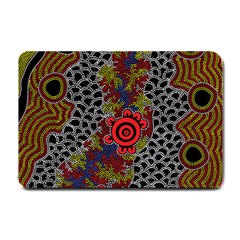 Aboriginal Art - Waterholes Small Doormat 