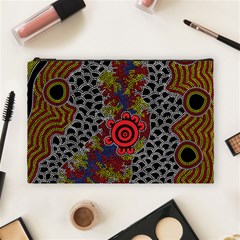 Aboriginal Art - Waterholes Cosmetic Bag (large)  by hogartharts