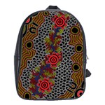 Aboriginal Art - Waterholes School Bag (Large) Front