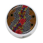 Aboriginal Art - Waterholes 4-Port USB Hub (One Side) Front