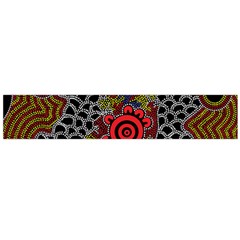 Aboriginal Art - Campsite Large Flano Scarf 