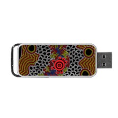 Aboriginal Art - Waterholes Portable Usb Flash (one Side) by hogartharts