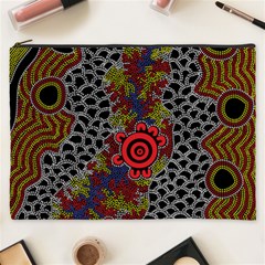 Aboriginal Art - Waterholes Cosmetic Bag (xxxl)  by hogartharts