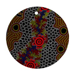 Aboriginal Art - Meeting Places Ornament (round) by hogartharts