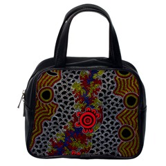 Aboriginal Art - Meeting Places Classic Handbags (one Side) by hogartharts