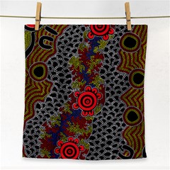 Aboriginal Art - Meeting Places Face Towel by hogartharts