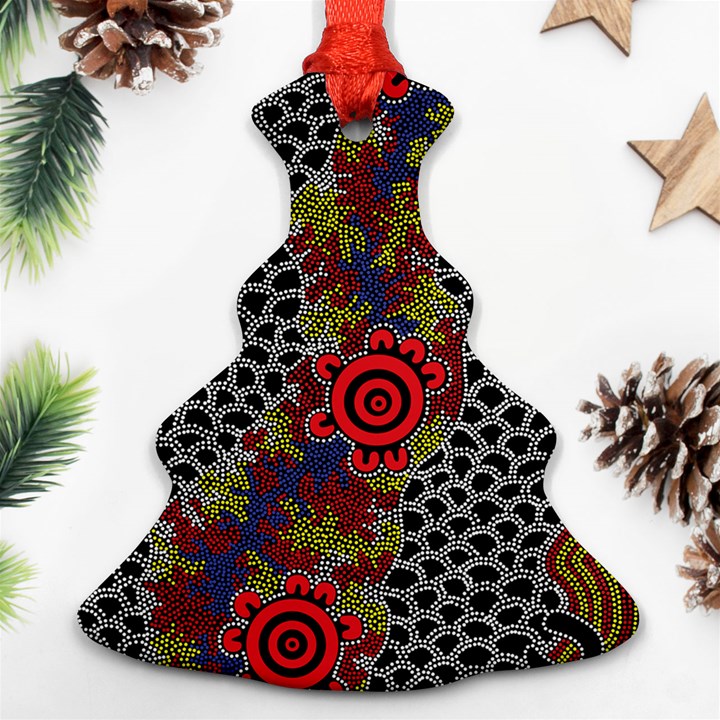 Aboriginal Art - Meeting Places Ornament (Christmas Tree) 