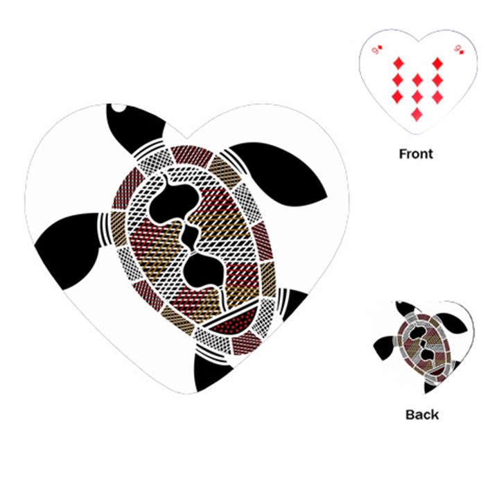 Aboriginal Art - Untitled Playing Cards (Heart) 