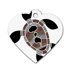 Aboriginal Art - Untitled Dog Tag Heart (two Sides) by hogartharts