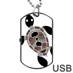 Aboriginal Art - Untitled Dog Tag Usb Flash (one Side) by hogartharts