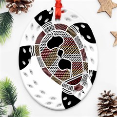 Aboriginal Art - Untitled Ornament (oval Filigree) by hogartharts