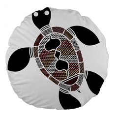 Aboriginal Art - Untitled Large 18  Premium Flano Round Cushions by hogartharts