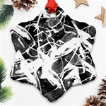 broken glass  Snowflake Ornament (Two Sides) Front