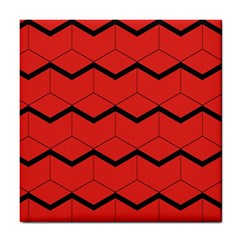 Red Box Pattern Tile Coasters by berwies