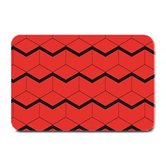 Red Box Pattern Plate Mats by berwies