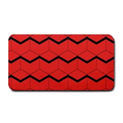 Red Box Pattern Medium Bar Mats