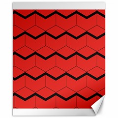 Red Box Pattern Canvas 11  X 14  