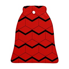 Red Box Pattern Bell Ornament (two Sides)