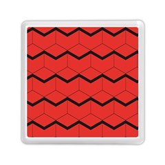 Red Box Pattern Memory Card Reader (square)  by berwies