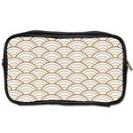 art deco,japanese fan pattern, gold,white,vintage,chic,elegant,beautiful,shell pattern, modern,trendy Toiletries Bags Front