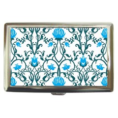 Art Nouveau, Art Deco, Floral,vintage,blue,green,white,beautiful,elegant,chic,modern,trendy,belle Époque Cigarette Money Cases