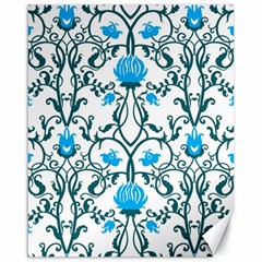 Art Nouveau, Art Deco, Floral,vintage,blue,green,white,beautiful,elegant,chic,modern,trendy,belle Époque Canvas 16  X 20   by NouveauDesign