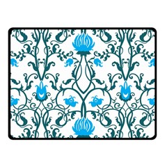 Art Nouveau, Art Deco, Floral,vintage,blue,green,white,beautiful,elegant,chic,modern,trendy,belle Époque Fleece Blanket (small) by NouveauDesign