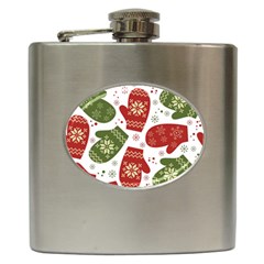 Winter Snow Mittens Hip Flask (6 Oz) by allthingseveryone