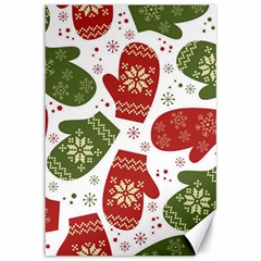 Winter Snow Mittens Canvas 12  X 18   by allthingseveryone