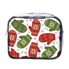 Winter Snow Mittens Mini Toiletries Bags by allthingseveryone