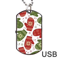 Winter Snow Mittens Dog Tag Usb Flash (one Side) by allthingseveryone