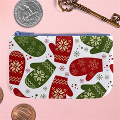 Winter Snow Mittens Large Coin Purse by allthingseveryone