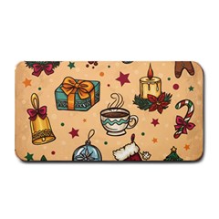 Cute Vintage Christmas Pattern Medium Bar Mats by allthingseveryone