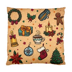 Cute Vintage Christmas Pattern Standard Cushion Case (one Side) by allthingseveryone