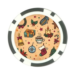 Cute Vintage Christmas Pattern Poker Chip Card Guard (10 Pack) by allthingseveryone